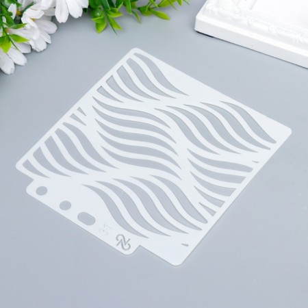 Plastic stencil "bends" 13x14 cm-1