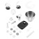 Mixer KitFort KT-1367, Planetarny, 1200 W, 6 l, 6 speeds, red-silver