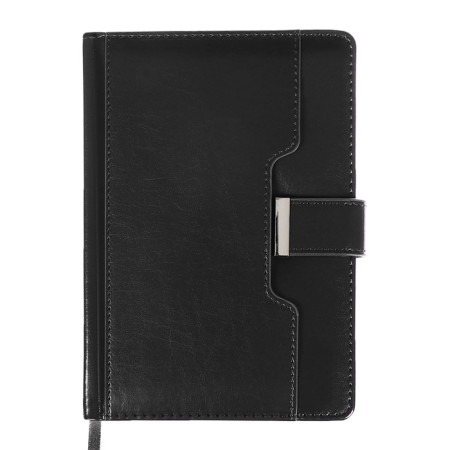 The diary is low, A5, 136 sheets, leatherette, Devente. Prestige, a solid cover with foam rubber, pocket, perforation, liesse, block 70%, black