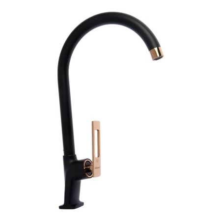 Accoona A45127FW kitchen mixer, single -leaf, spout length 202 mm, black