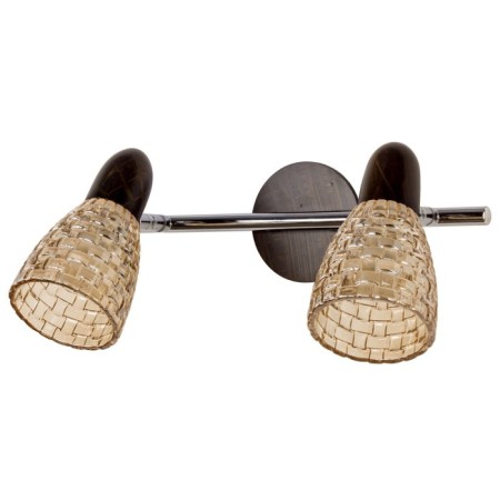 Economic light ILUKA 2x40W E14, chrome, wenge 35x15x17 cm-1