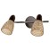 Economic light ILUKA 2x40W E14, chrome, wenge 35x15x17 cm