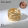 The ring "links" is wide, the color is gold, dimensionless