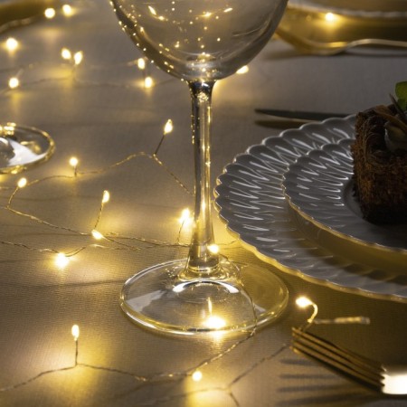 Girland "Mishura" 10 m Rosa, IP20, silver thread, 200 LED, glow warm white, 12 V-1