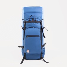 Tourist backpack, TAIF, 100 l, cord department, outer pocket, 2 side pockets, blue/blue color