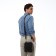 Male bag, textura over the shoulder, genuine leather, dark brown color