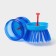 Brush with a dispenser for the detergent of the share, the color is blue