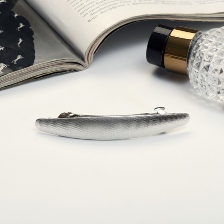 Club for hair "Liberty" texture classic, 9 cm, silver