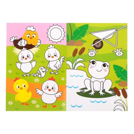 Coloring reusable set "drawing-stand. The world of animals ”2 pcs. 12 p.-2