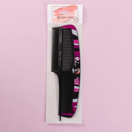 Set of comb “fashion”, 2 objects, black/pink color-3
