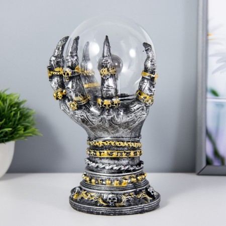 Plasma ball "Hand" gray 14x14x22 cm Risalux-4