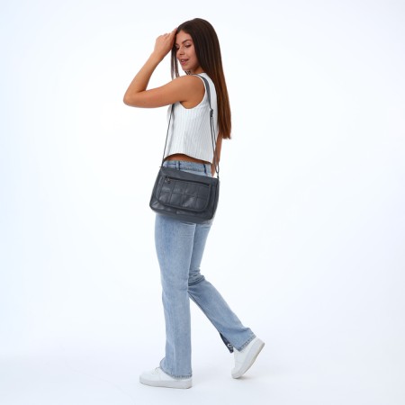 Women's bag with lightning, gray color-7