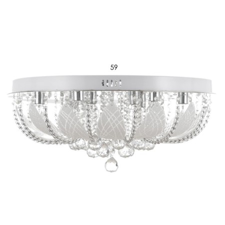Люстра 55721/600 CR хром 8х40Вт E14 LED ПДУ 60х60х27см-9