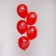 Latex ball 12 "Jubilee", transparent, set of 50 pcs., Red colors