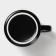 Ceramic mug with a spoon "Black marble", 350 ml, black color