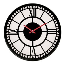 Wall clock: loft, silent, d-32 cm