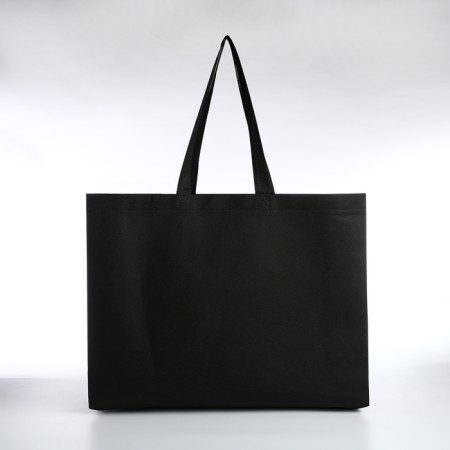 Beach bag without fastening, black color-1