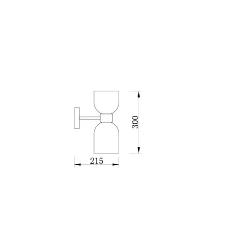 Bra Freya Fr5203WL-02BS Savia, 215x120x300 mm, E27, 2x60W, brass color-4