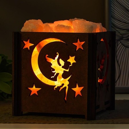 Salt lamp "Basket B Fei" E14 15W 1.8 kg Dimmer 14x14x18 cm-3