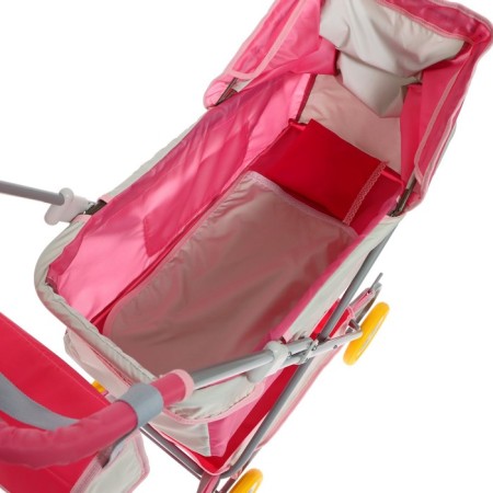 Puppet stroller No. 16, pink color with gray-6