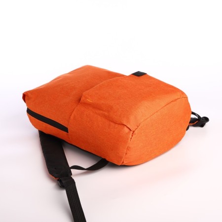 Youth backpack with a zipper, waterproof, 3 outer pockets, color orange color-4