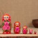 Nesting doll "Nina", red dress, 5 doll, 11 cm