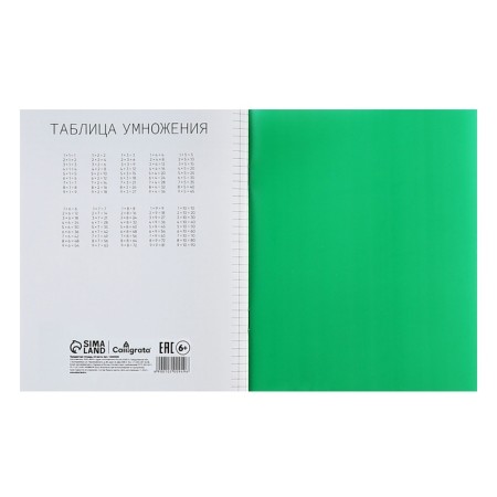 Notebook 24 liters green, layer of the region, with table multiple, block offset-4