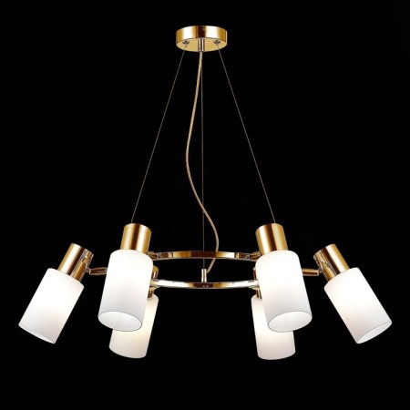 Suspended EVOLUCE lamp. Sle1139-303-06. Gessi. 6x60 watts, E14, 72x72x19 cm, brass color-1