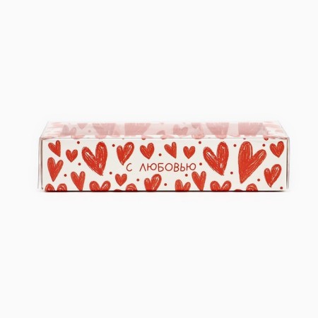 Box for 3 sweets with cells “With Love”, 14.5 x 6 x 3 cm-1