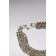 Bracelet with rhinestones "shine" four rows, white color in silver, 18 cm