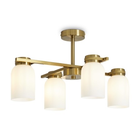 Suspended lamp Freya Fr5446PL-04BS1 Kamelia, 550x400x290 mm, E14, 4x40W, brass color-8