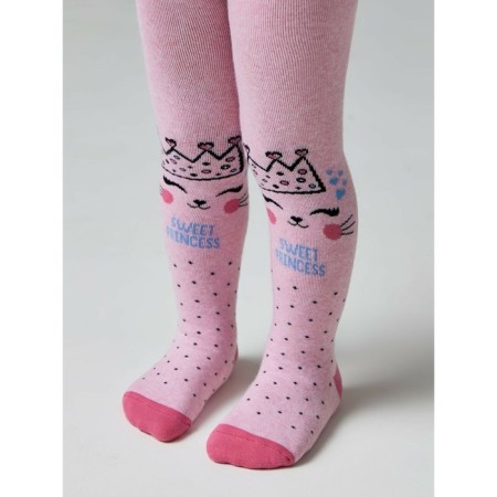 Children's tights with drawings CONTE KIDS Sof-Tiki, height 80-86 cm, light pink color-3