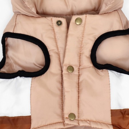 Jacket for dogs "Chocolate", size S (DS 26, OG 38, Osh 27), beige-brown-8