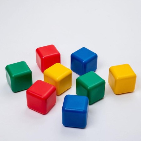 Set of colored cubes, 8 pieces, 12 x 12 cm-5