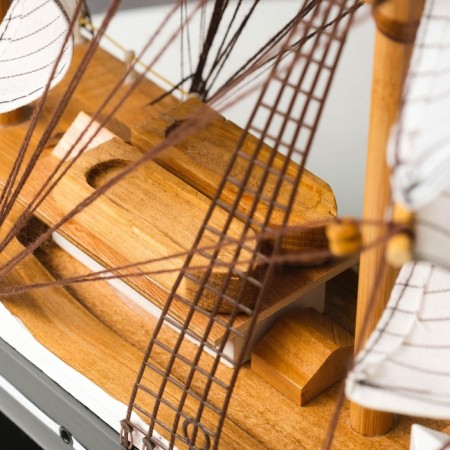 The souvenir ship is large "Gedan", the sides are blue, the sails are white, 82 × 13 × 62 cm-10