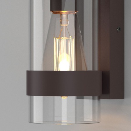 Sadovo-park lamp Elektrostandard, Falcon, 131x100x240 mm, E27, brown color-3