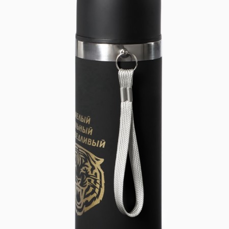 Thermos, 500 ml, the sleeve "bold. Strong", with a mug, retains heat 10 hours, 6.5 x 24 cm-8