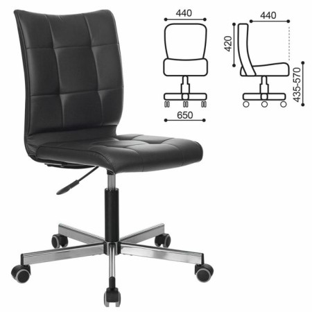 Office Office Brabix "Stream MG-314", without armrests, eco-leather, black, 532077