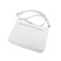 Female bag, artificial leather, white 24x6x19 cm