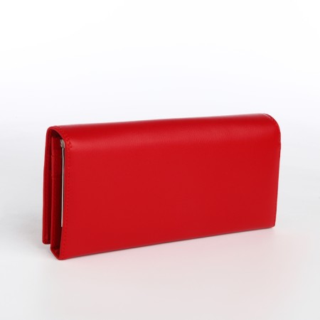 Women's wallet on magnet, red color-1