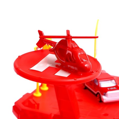 Parking "Fire Station", with a metal machine and helicopter-4