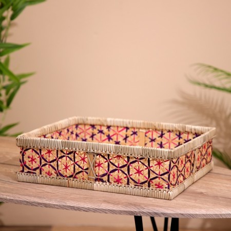 Wicker basket, from bamboo 37x30x10 cm