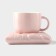 Tea steam ceramic with a spoon "Zephar", 2 items: a cup 250 ml, a saucer d = 13 cm, pink color