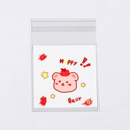BOPP package with sticky tape, "Korean style", 7*7+3cm mix-3