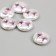 Busina for creativity plastic "Pearl Flat Circle with Cornflows" 0.5x1.6x1.6 cm
