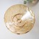 Glass Vase for fruits "pattern", d = 25 cm, gold color