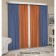 Set of curtains "Canvas", size 200x260 cm, 2 pcs, blue, orange color