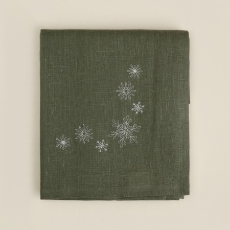 Scarlet with embroidery SL Home New Year 140x220cm, flax 100%, 265 g/m2-4