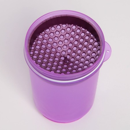 Sports shaker with a bowl for protein, purple-green, 500 ml-3