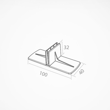 Clips T-shaped for attaching plastic dividers-3